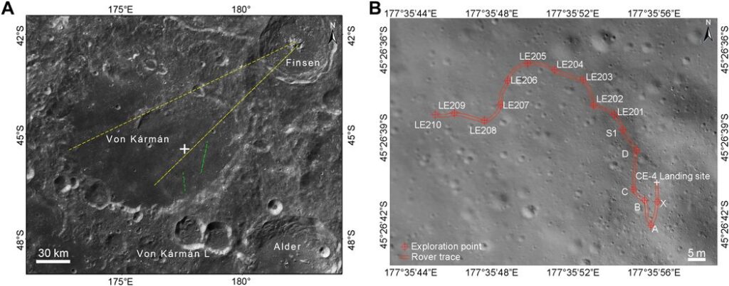 two gpr scans from the surface of the moon